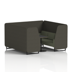 Brixworth Booth With Black Legs And Black Table In Two Tone 2 Seater Kobe Panels And Tokyo Sofa  
