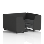 Brixworth Booth With Black Legs And Black Table In Two Tone 6 Seater Osaka Panels And Zen Sofa  
