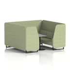 Brixworth Booth With Black Legs And Grey Table In Single Tone 2 Seater Mix Panels And Sofa Band 4 - Synergy