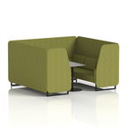 Brixworth Booth With Black Legs And Grey Table In Single Tone 2 Seater Order Panels And Sofa Band 4 - Synergy