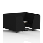 Brixworth Booth With Black Legs And Grey Table In Single Tone 6 Seater Partner Panels And Sofa Band 4 - Synergy