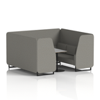 Brixworth Booth With Black Legs And Grey Table In Single Tone 2 Seater Wed Panels And Sofa Band 4 - Synergy