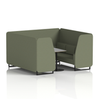Brixworth Booth With Black Legs And Grey Table In Single Tone 4 Seater Handa Panels And Sofa Band 5 - Sumi