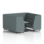Brixworth Booth With Black Legs And Grey Table In Single Tone 6 Seater Kobe Panels And Sofa Band 5 - Sumi