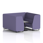 Brixworth Booth With Black Legs And Grey Table In Single Tone 2 Seater Tokyo Panels And Sofa Band 5 - Sumi