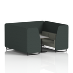 Brixworth Booth With Black Legs And Grey Table In Two Tone 4 Seater Mix Panels And Partner Sofa Band 4 - Synergy