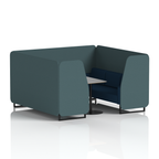 Brixworth Booth With Black Legs And Grey Table In Two Tone 4 Seater Wed Panels And Affix Sofa Band 4 - Synergy