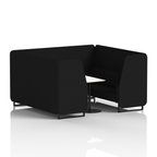 Brixworth Booth With Black Legs And White Table In Single Tone 6 Seater Partner Panels And Sofa Band 4 - Synergy