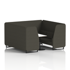 Brixworth Booth With Black Legs And White Table In Single Tone 2 Seater Kobe Panels And Sofa Band 5 - Sumi