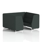 Brixworth Booth With White Legs in Single Tone 4 Seater Mix Panels And Sofa Band 4 - Synergy