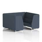 Brixworth Booth With White Legs in Single Tone 6 Seater Mix Panels And Sofa Band 4 - Synergy