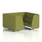 Brixworth Booth With White Legs in Single Tone 2 Seater Order Panels And Sofa Band 4 - Synergy