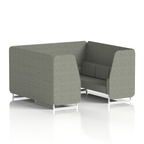 Brixworth Booth With White Legs in Single Tone 6 Seater Order Panels And Sofa Band 4 - Synergy