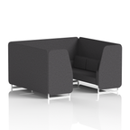 Brixworth Booth With White Legs in Single Tone 2 Seater Partner Panels And Sofa Band 4 - Synergy