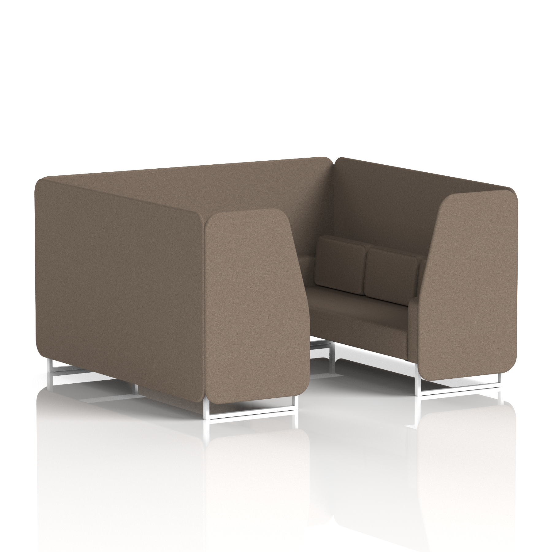 Brixworth Booth With White Legs in Single Tone 6 Seater Wed Panels And Sofa Band 4 - Synergy