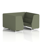 Brixworth Booth With White Legs in Single Tone 4 Seater Handa Panels And Sofa Band 5 - Sumi