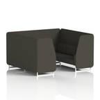 Brixworth Booth With White Legs in Single Tone 2 Seater Kobe Panels And Sofa Band 5 - Sumi