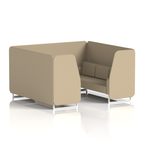 Brixworth Booth With White Legs in Single Tone 4 Seater Kobe Panels And Sofa Band 5 - Sumi