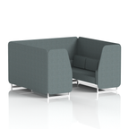 Brixworth Booth With White Legs in Single Tone 6 Seater Kobe Panels And Sofa Band 5 - Sumi