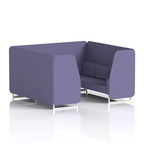 Brixworth Booth With White Legs in Single Tone 2 Seater Tokyo Panels And Sofa Band 5 - Sumi