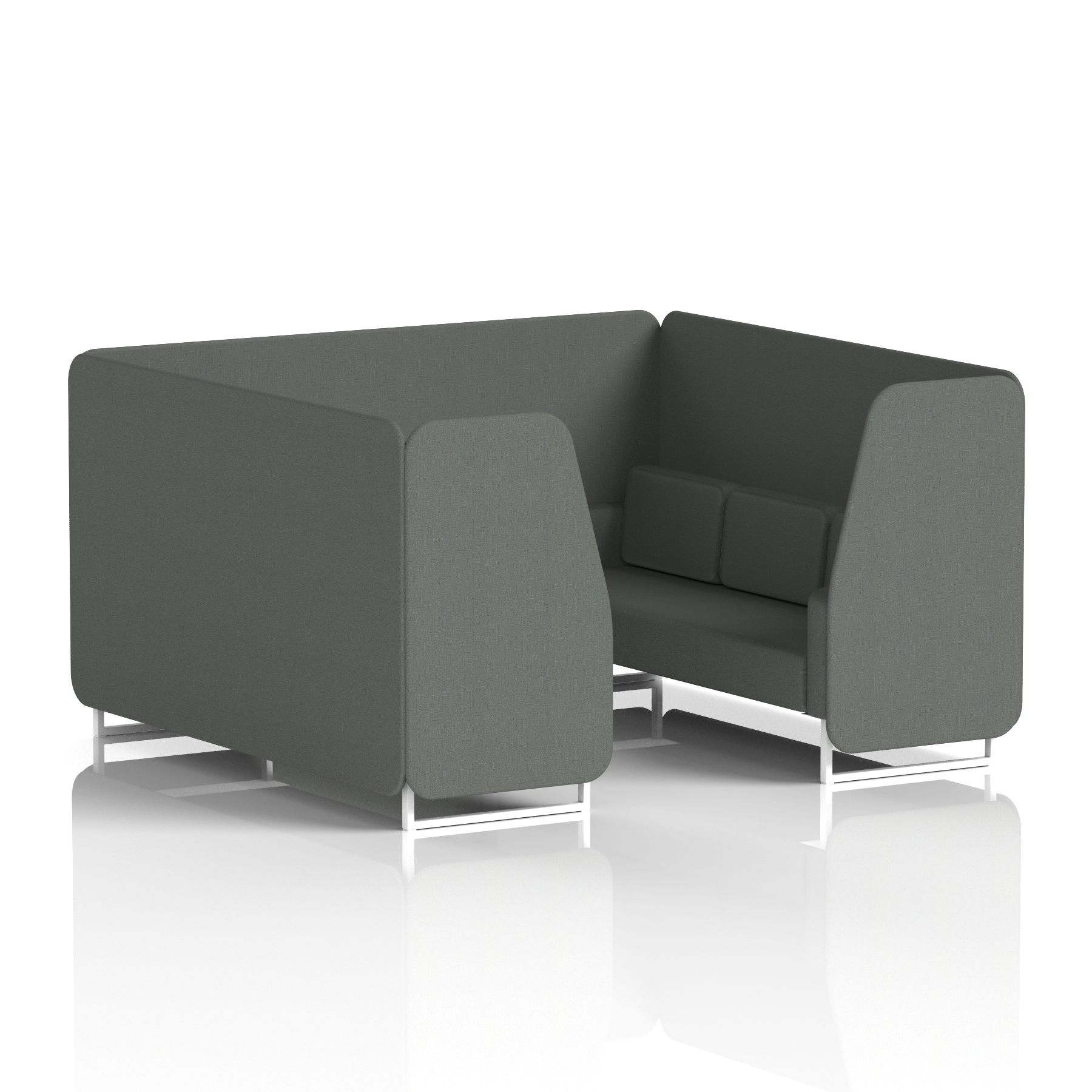Brixworth Booth With White Legs in Single Tone 4 Seater Uto Panels And Sofa Band 5 - Sumi