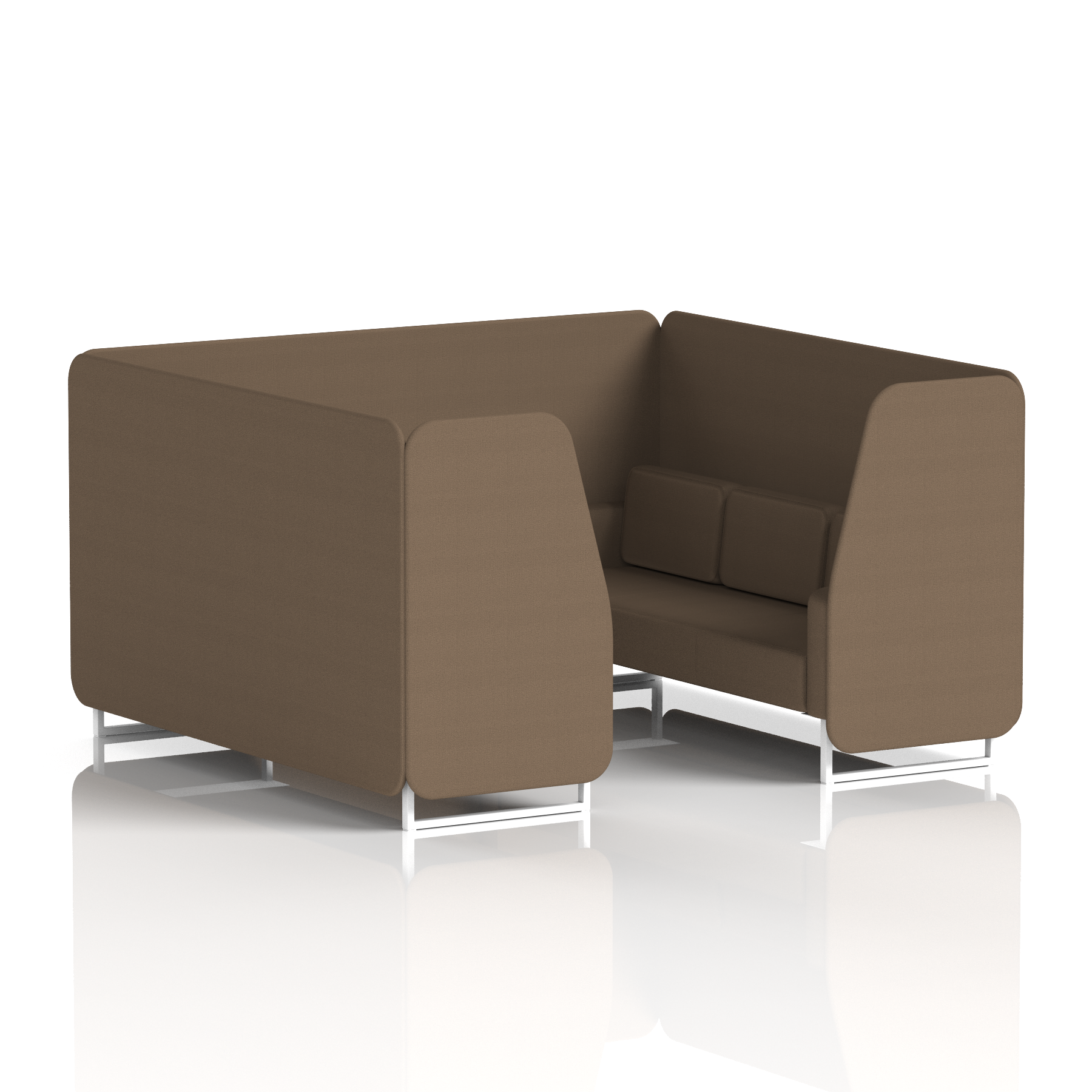 Brixworth Booth With White Legs in Single Tone 6 Seater Uto Panels And Sofa Band 5 - Sumi