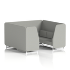 Brixworth Booth With White Legs in Single Tone 2 Seater Zen Panels And Sofa Band 5 - Sumi