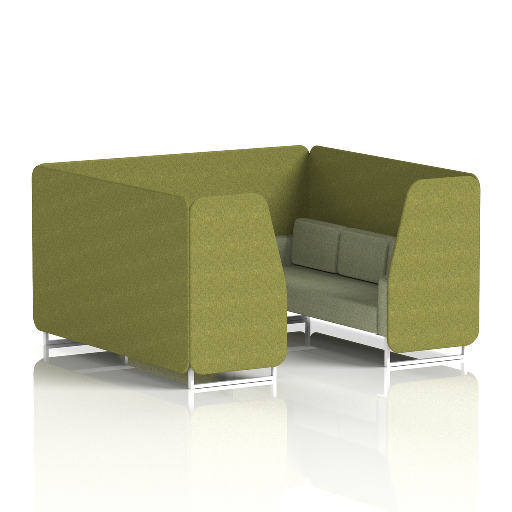 Brixworth Booth With White Legs in Two Tone 2 Seater Order Panels And Alike Sofa Band 4 - Synergy