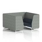 Brixworth Booth With White Legs in Two Tone 4 Seater Order Panels And Alike Sofa Band 4 - Synergy