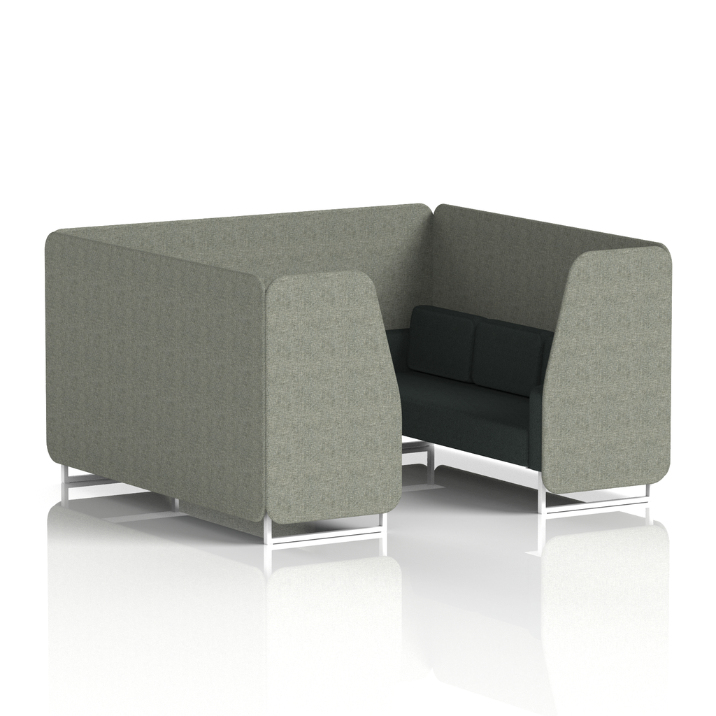 Brixworth Booth With White Legs in Two Tone 6 Seater Order Panels And Alike Sofa Band 4 - Synergy