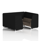 Brixworth Booth With White Legs in Two Tone 6 Seater Partner Panels And Mix Sofa Band 4 - Synergy