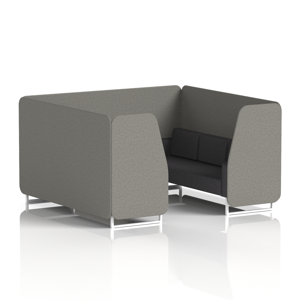 Brixworth Booth With White Legs in Two Tone 2 Seater Wed Panels And Affix Sofa Band 4 - Synergy