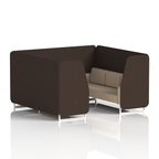 Brixworth Booth With White Legs in Two Tone 6 Seater Tokyo Panels And Kobe Sofa Band 5 - Sumi