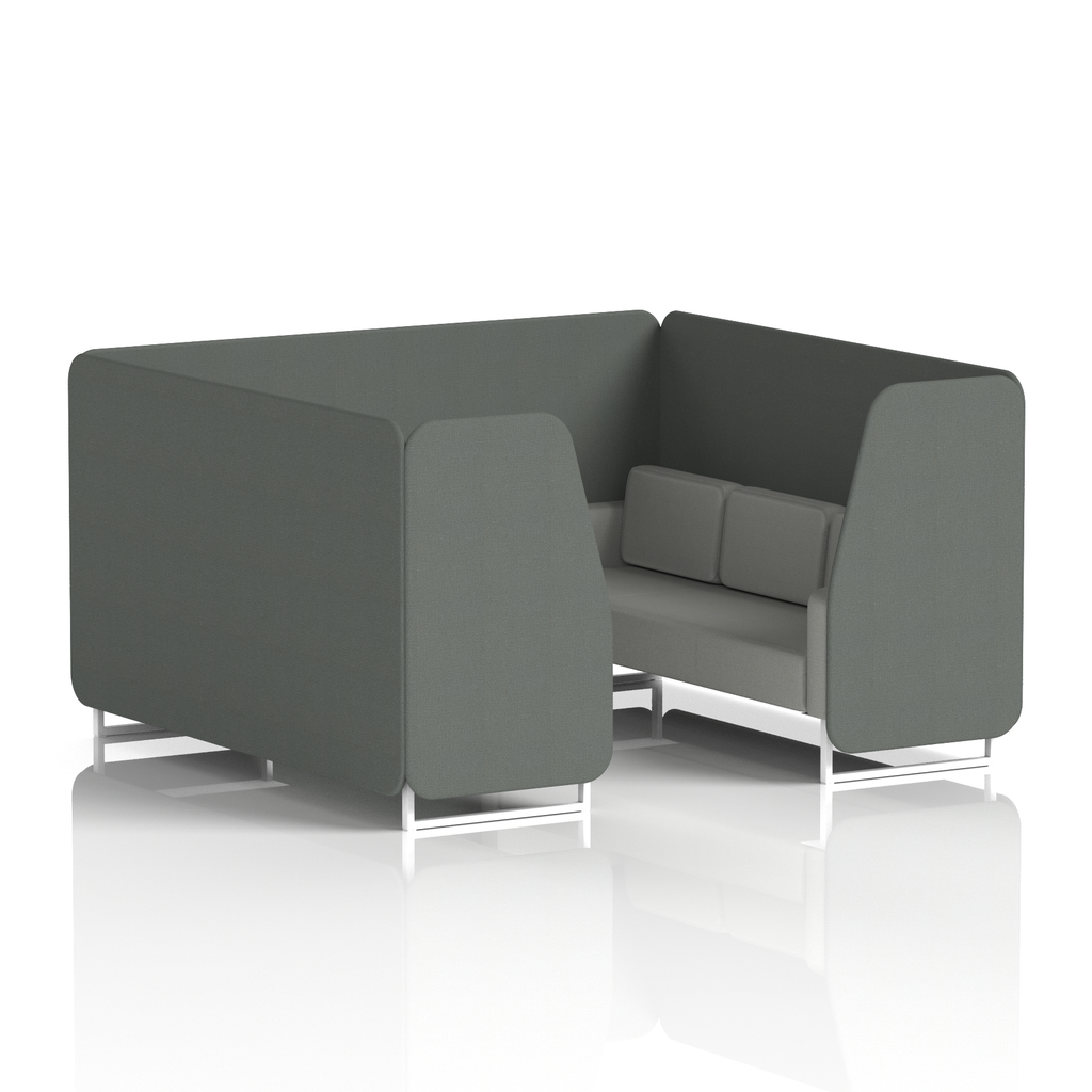 Brixworth Booth With White Legs in Two Tone 4 Seater Uto Panels And Handa Sofa Band 5 - Sumi