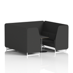 Brixworth Booth With White Legs And Black Table In Single Tone 6 Seater Osaka Panels And Sofa Band 5 - Sumi