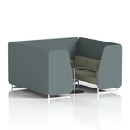 Brixworth Booth With White Legs And Black Table In Two Tone 6 Seater Kobe Panels And Tokyo Sofa Band 5 - Sumi