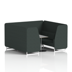Brixworth Booth With White Legs And Grey Table In Single Tone 4 Seater Mix Panels And Sofa Band 4 - Synergy