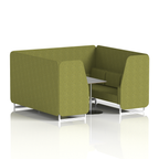Brixworth Booth With White Legs And Grey Table In Single Tone 2 Seater Order Panels And Sofa Band 4 - Synergy