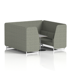 Brixworth Booth With White Legs And Grey Table In Single Tone 6 Seater Order Panels And Sofa Band 4 - Synergy