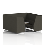 Brixworth Booth With White Legs And Grey Table In Single Tone 2 Seater Kobe Panels And Sofa Band 5 - Sumi