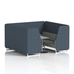 Brixworth Booth With White Legs And Grey Table In Two Tone 6 Seater Mix Panels And Partner Sofa Band 4 - Synergy