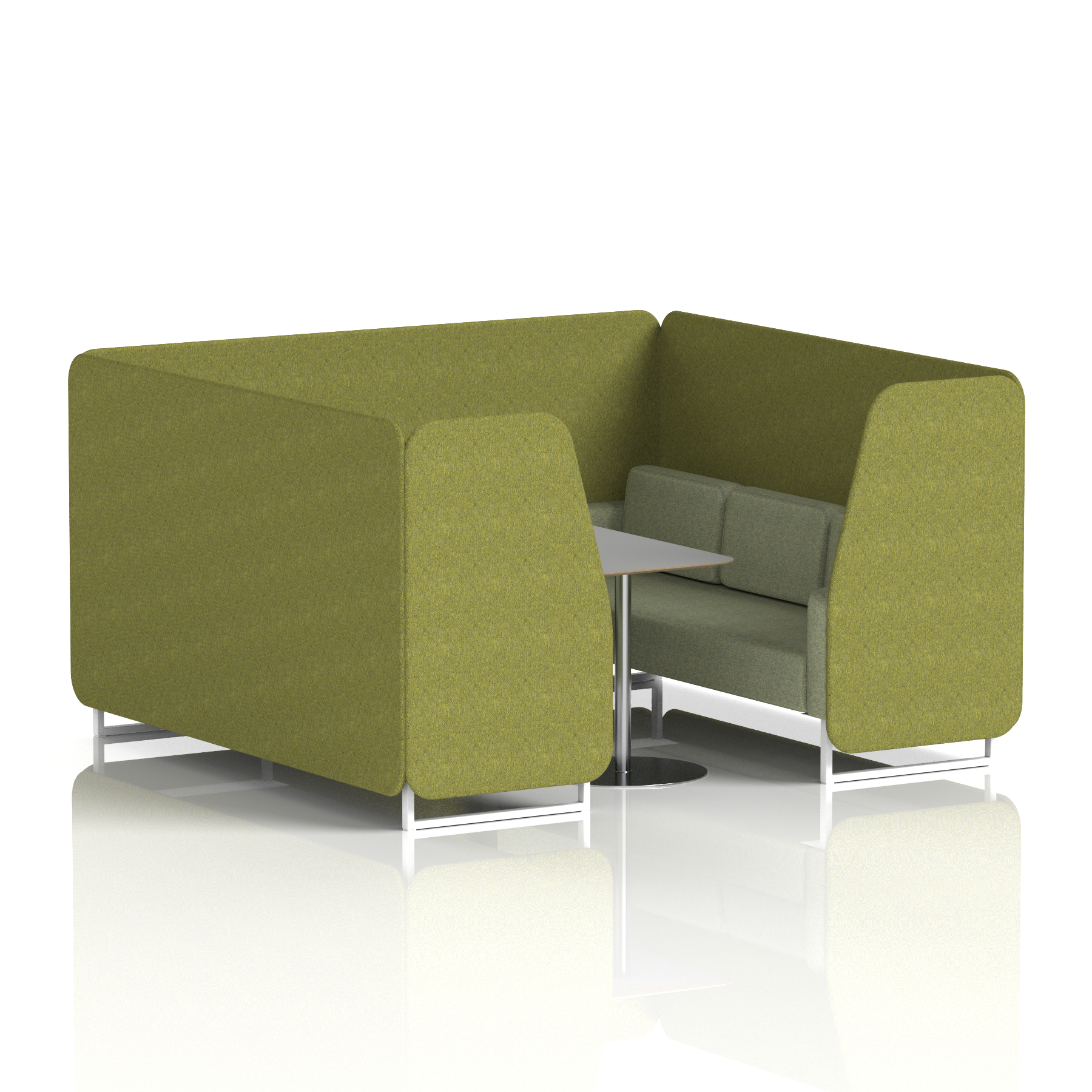 Brixworth Booth With White Legs And Grey Table In Two Tone 2 Seater Order Panels And Alike Sofa Band 4 - Synergy