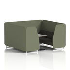 Brixworth Booth With White Legs And Grey Table In Two Tone 4 Seater Handa Panels And Uto Sofa Band 5 - Sumi