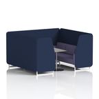 Brixworth Booth With White Legs And Grey Table In Two Tone 4 Seater Osaka Panels And Zen Sofa Band 5 - Sumi