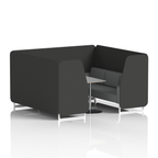 Brixworth Booth With White Legs And Grey Table In Two Tone 6 Seater Osaka Panels And Zen Sofa Band 5 - Sumi
