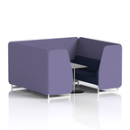 Brixworth Booth With White Legs And Grey Table In Two Tone 2 Seater Tokyo Panels And Kobe Sofa Band 5 - Sumi