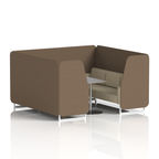 Brixworth Booth With White Legs And Grey Table In Two Tone 6 Seater Uto Panels And Handa Sofa Band 5 - Sumi