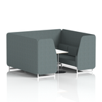 Brixworth Booth With White Legs And White Table In Single Tone 6 Seater Kobe Panels And Sofa Band 5 - Sumi