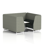 Brixworth Booth With White Legs And White Table In Two Tone 6 Seater Order Panels And Alike Sofa Band 4 - Synergy