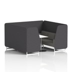 Brixworth Booth With White Legs And White Table In Two Tone 2 Seater Partner Panels And Mix Sofa Band 4 - Synergy